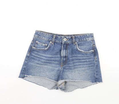 Bershka Womens Blue   Cut-Off Shorts Size 32 in