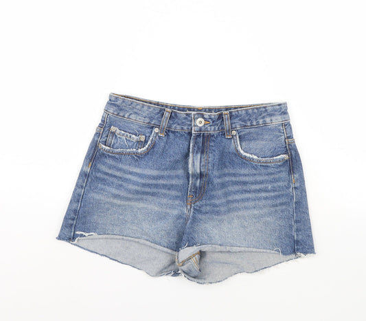 Bershka Womens Blue   Cut-Off Shorts Size 32 in