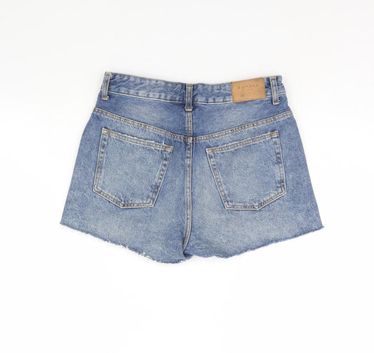 Bershka Womens Blue   Cut-Off Shorts Size 32 in