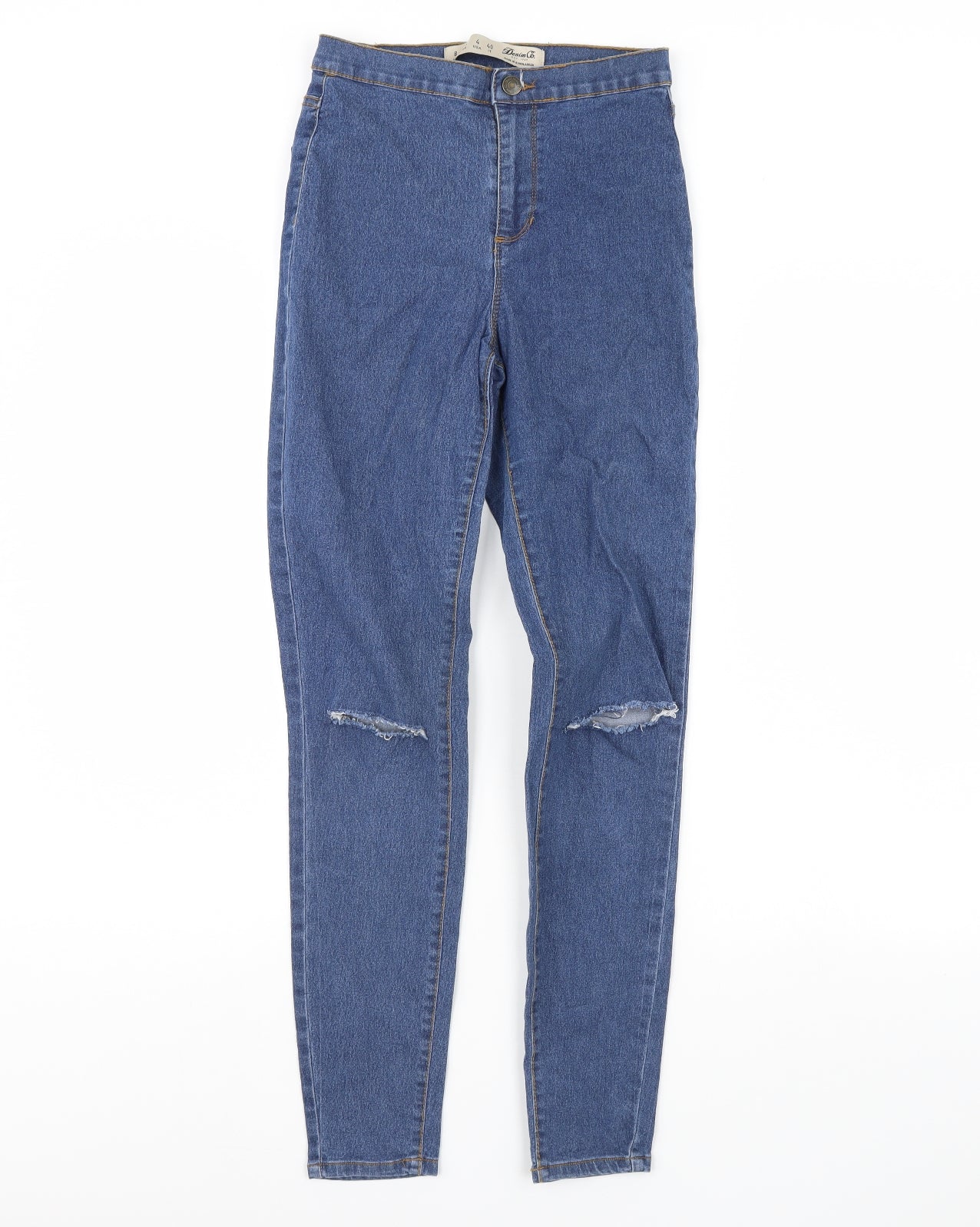 Denim & Co. Womens Blue   Skinny Jeans Size 8 L28 in