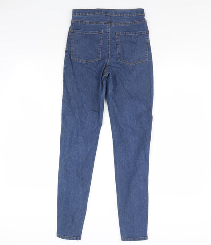 Denim & Co. Womens Blue   Skinny Jeans Size 8 L28 in