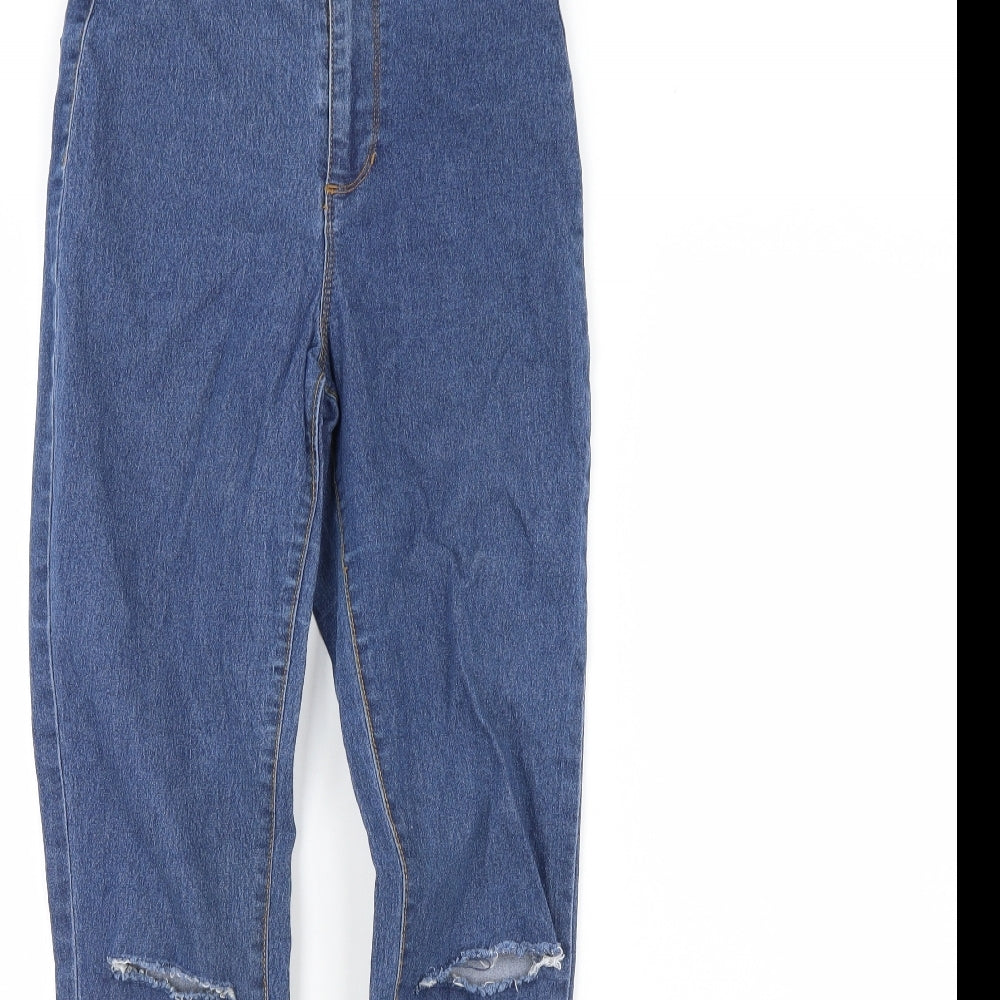 Denim & Co. Womens Blue   Skinny Jeans Size 8 L28 in