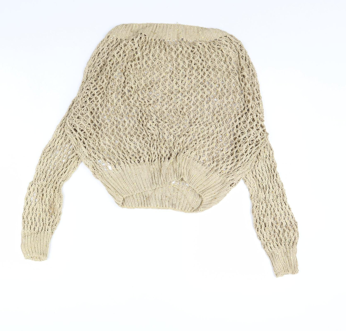 Be beau Womens Gold   Pullover Jumper Size 8