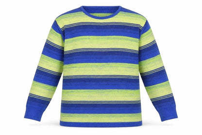 Olsen Womens Blue Striped  Pullover Jumper Size 12