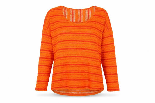 NEXT Womens Orange Striped  Pullover Jumper Size 8