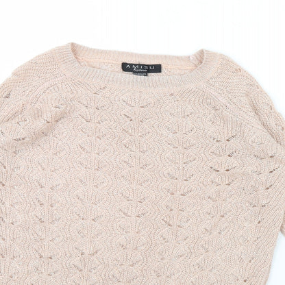 Amisu Womens Pink   Pullover Jumper Size XS