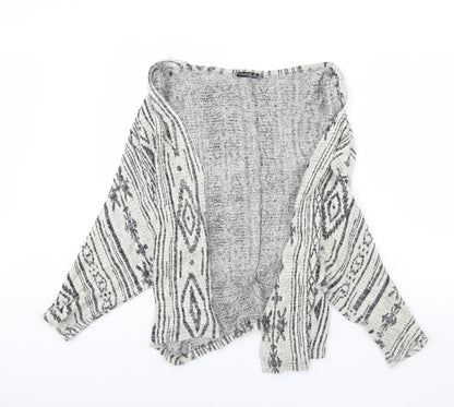 Primark Womens White Geometric  Jacket  Size M