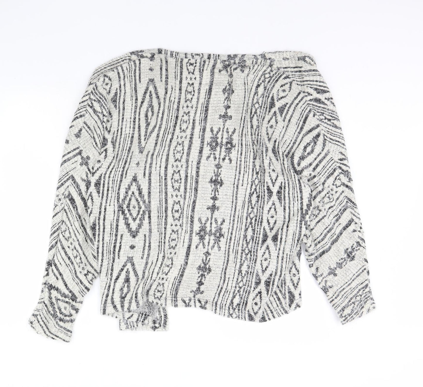 Primark Womens White Geometric  Jacket  Size M