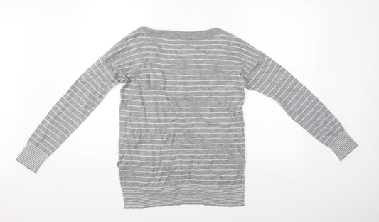 Womens UK Size XS Gap Grey Basic Blouse