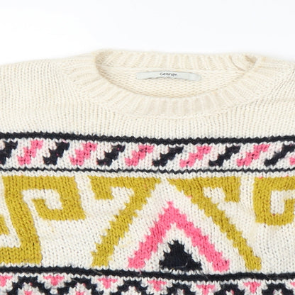 George Womens Ivory   Pullover Jumper Size 8