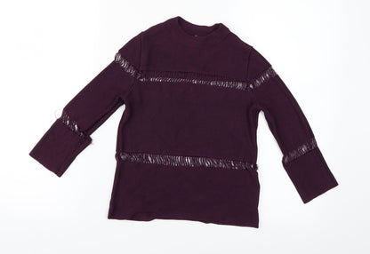 Womens UK Size 6 Topshop Purple Basic Blouse