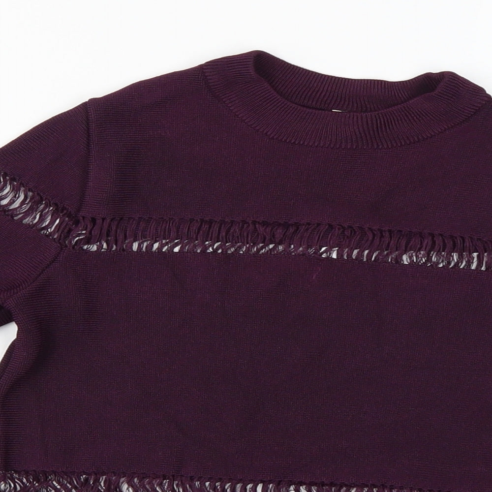 Womens UK Size 6 Topshop Purple Basic Blouse