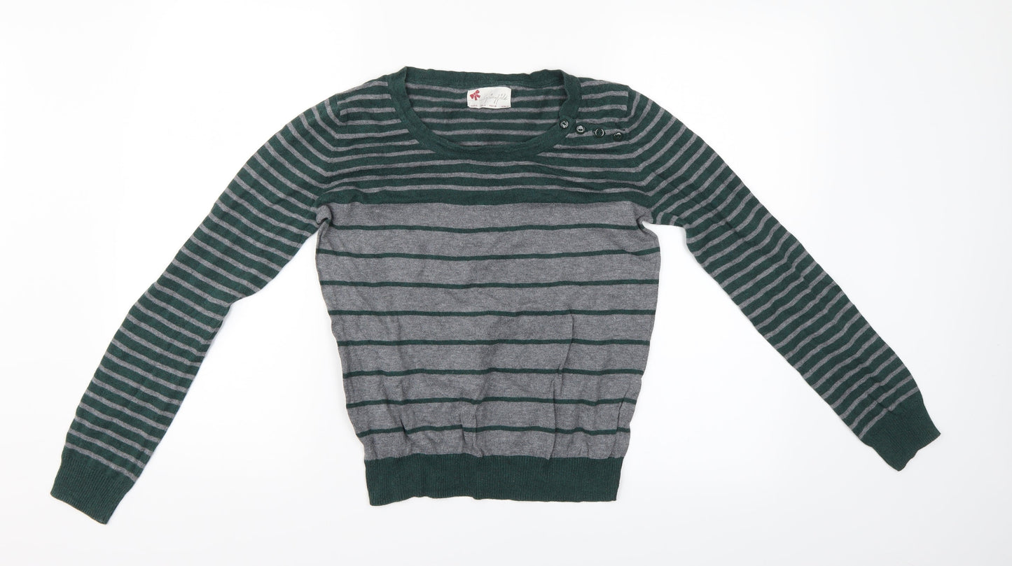 Spingfield Womens Green Striped  Basic Blouse Size 10
