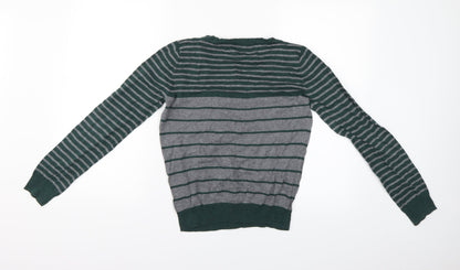 Spingfield Womens Green Striped  Basic Blouse Size 10