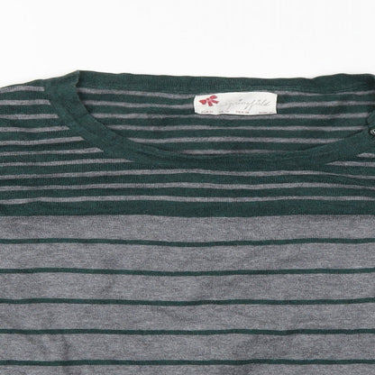 Spingfield Womens Green Striped  Basic Blouse Size 10