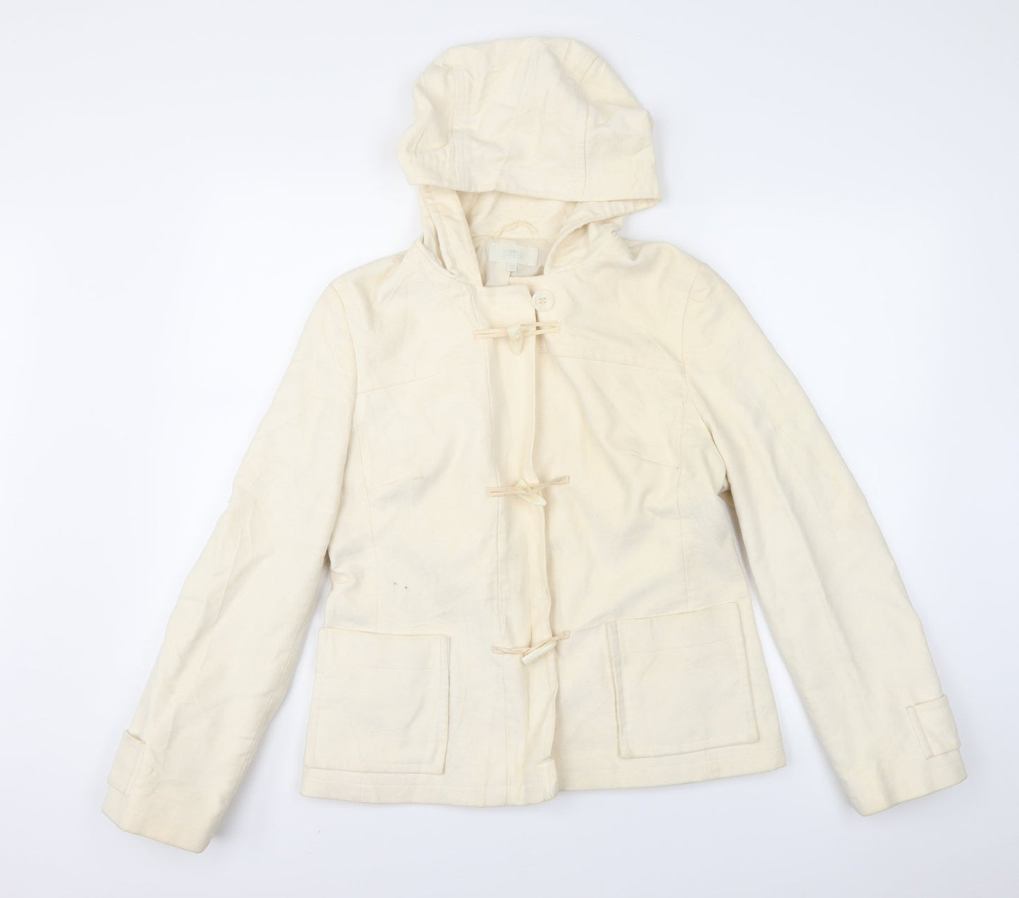 Marks and Spencer Womens Ivory   Overcoat Coat Size 12