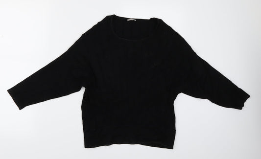 Womens UK Size 12 Gelco Black Basic Blouse