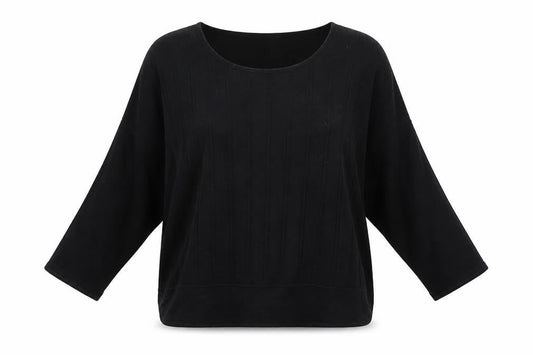Womens UK Size 12 Gelco Black Basic Blouse