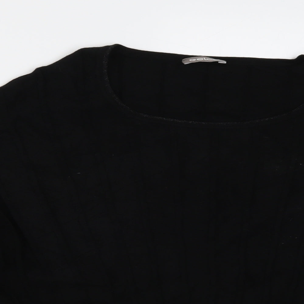 Womens UK Size 12 Gelco Black Basic Blouse