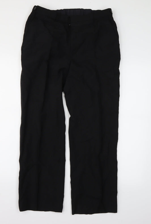 Lequest Mens Black   Dress Pants Trousers Size 34 L29 in