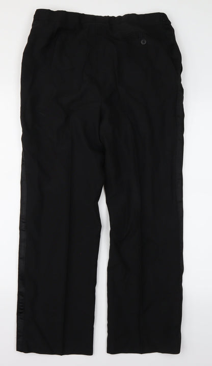 Lequest Mens Black   Dress Pants Trousers Size 34 L29 in