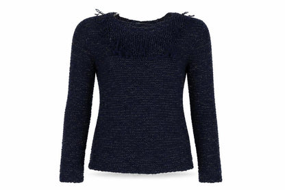Front view of Pumpkin Patch women’s blue basic blouse, size UK 10