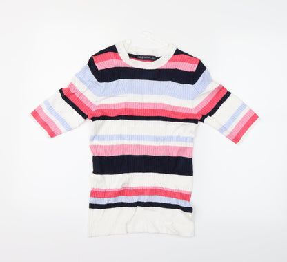 Womens UK Size 10 Marks and Spencer Multicoloured Basic Blouse