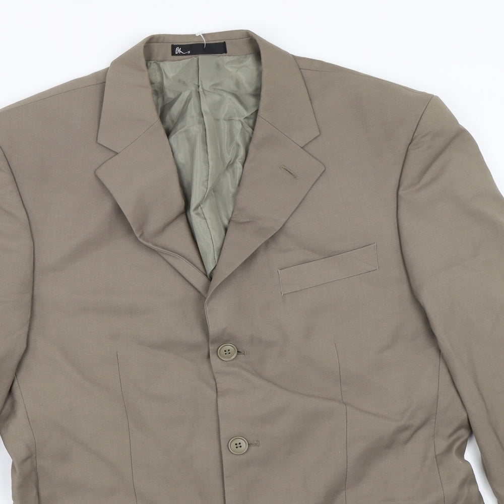 Mens UK Size 38 BHS Regular Green Suit Jacket