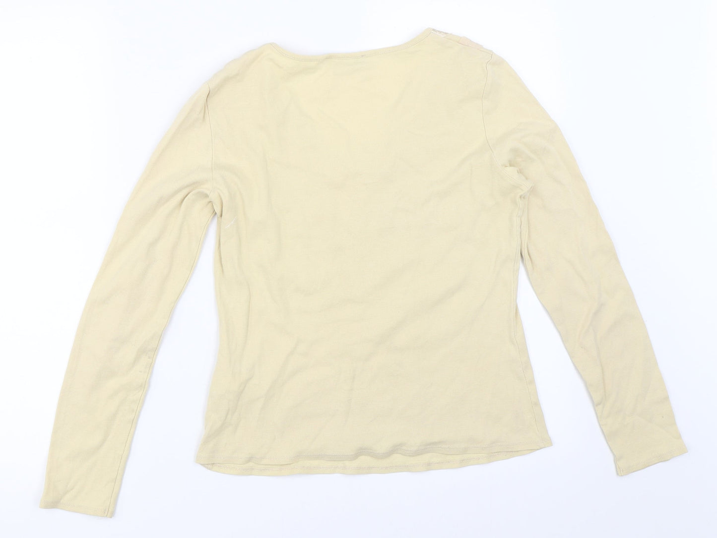 Womens UK Size 14 Principles Beige Basic T-Shirt