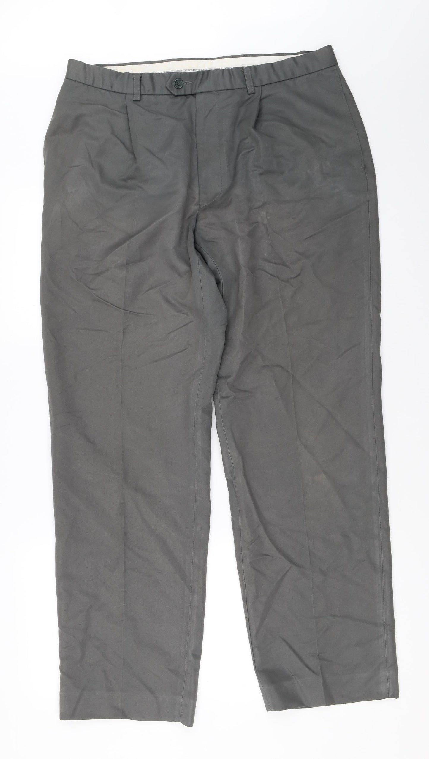 Marks and Spencer Mens Green   Trousers  Size 34 in L31 in