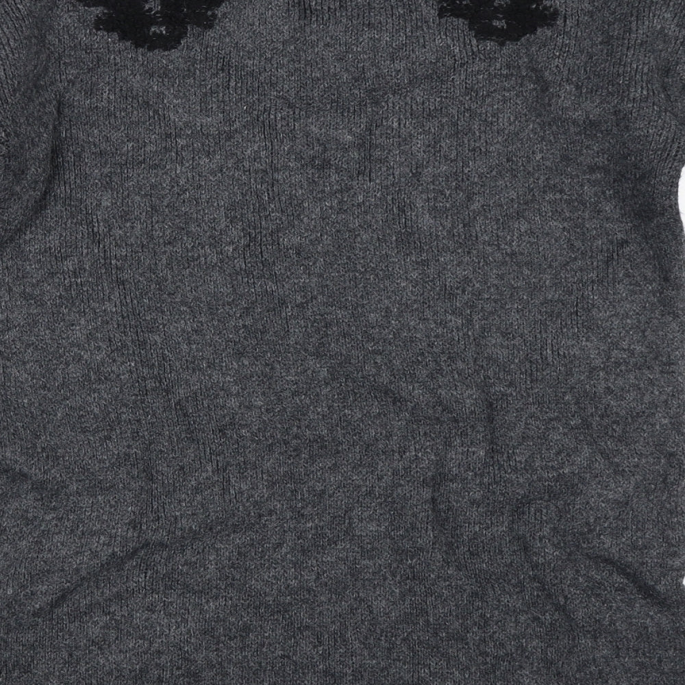 Brand and care label for Atmosphere women’s grey jumper, size UK 10