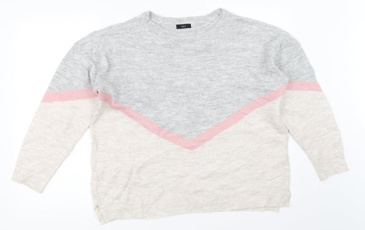 Womens UK Size 16 M&Co Grey Pullover Jumper