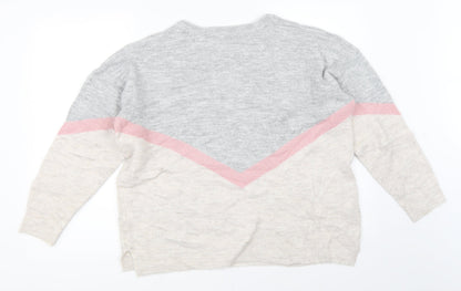 Womens UK Size 16 M&Co Grey Pullover Jumper