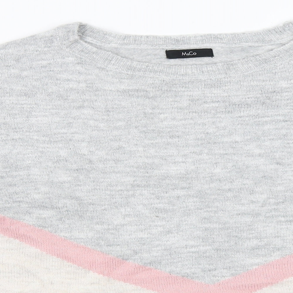 Womens UK Size 16 M&Co Grey Pullover Jumper