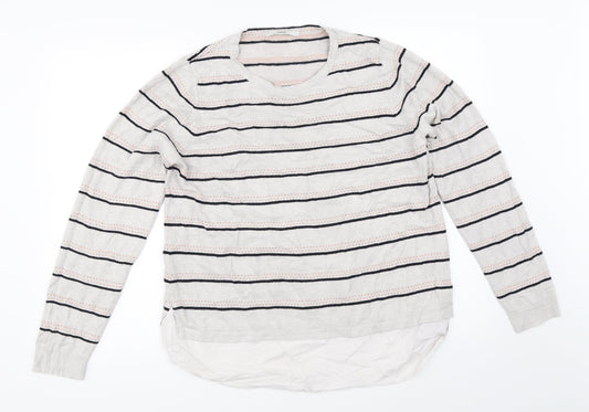 George Womens Grey Striped  Pullover Jumper Size 14
