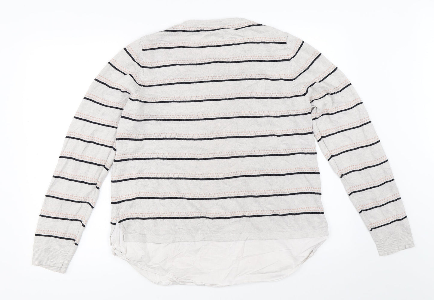 George Womens Grey Striped  Pullover Jumper Size 14
