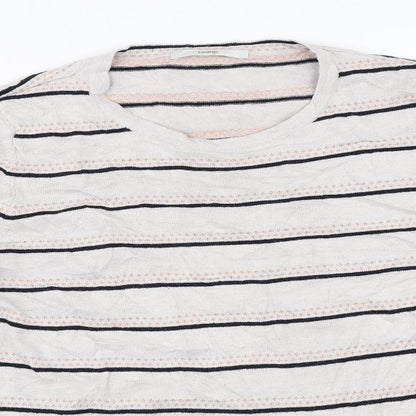 George Womens Grey Striped  Pullover Jumper Size 14