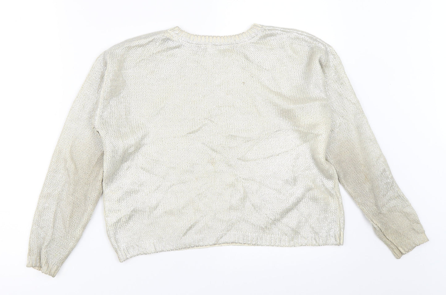 H&M Girls Gold   Pullover Jumper Size 11-12 Years
