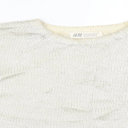 H&M Girls Gold   Pullover Jumper Size 11-12 Years