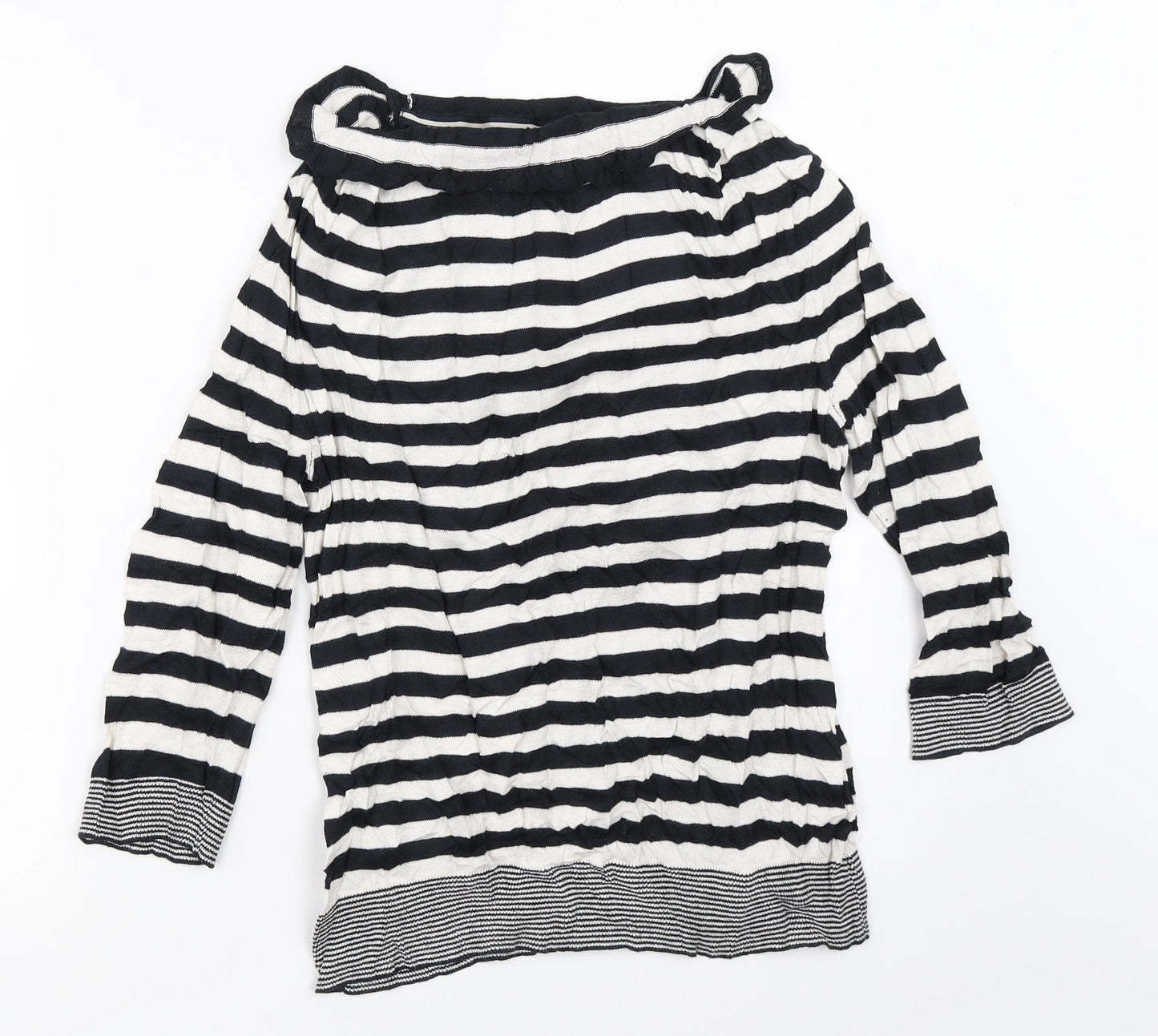 Per Una Womens Black Striped  Pullover Jumper Size 14