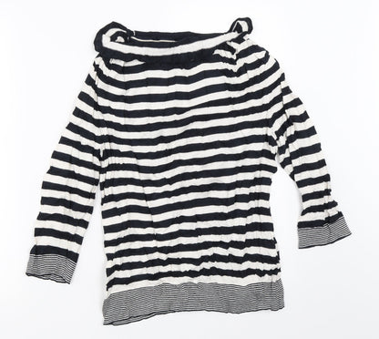 Per Una Womens Black Striped  Pullover Jumper Size 14