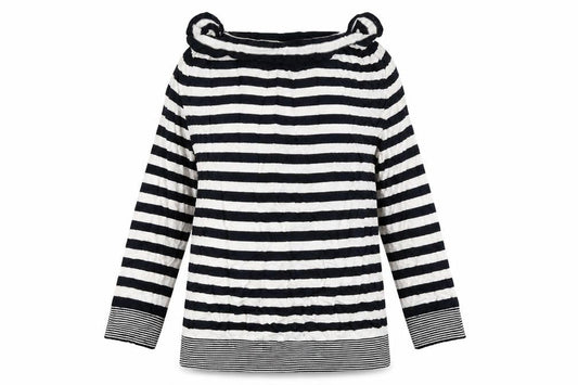Per Una Womens Black Striped  Pullover Jumper Size 14