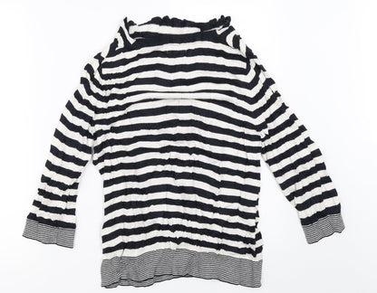 Per Una Womens Black Striped  Pullover Jumper Size 14