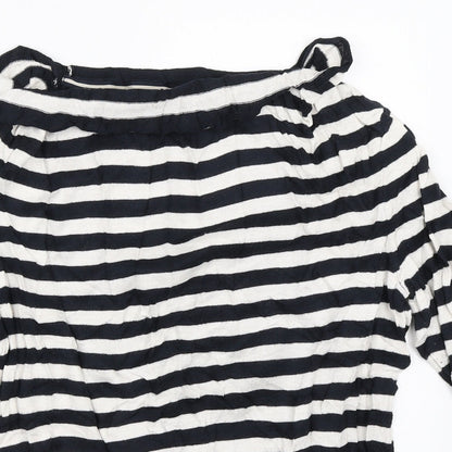 Per Una Womens Black Striped  Pullover Jumper Size 14