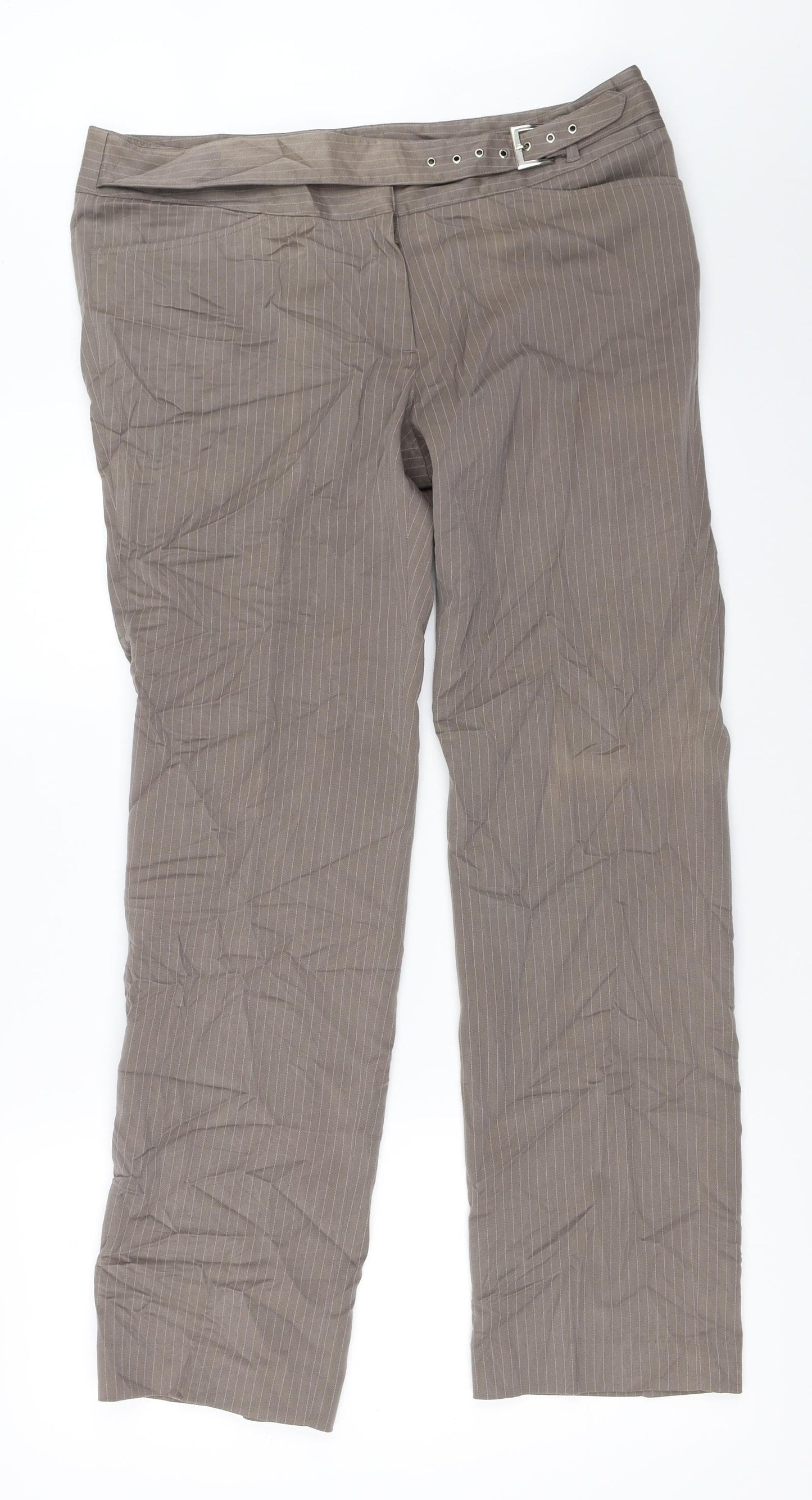 Womens UK Size 14 Wardrobe Regular Fit  Brown Trousers