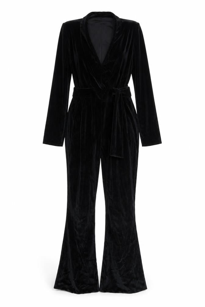 Womens UK Size S In the Style One-Piece Black Jumpsuit