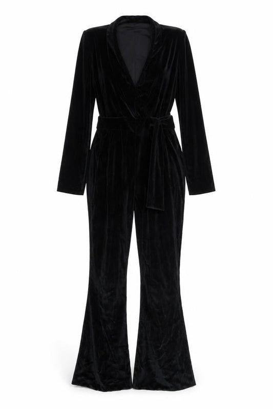 Womens UK Size S In the Style One-Piece Black Jumpsuit