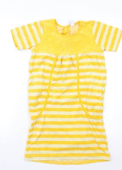 Preworn Girls Yellow Striped    Size 7-8 Years