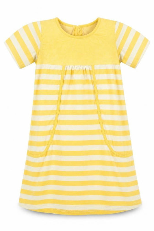 Preworn Girls Yellow Striped    Size 7-8 Years