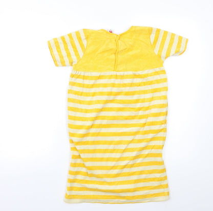 Preworn Girls Yellow Striped    Size 7-8 Years